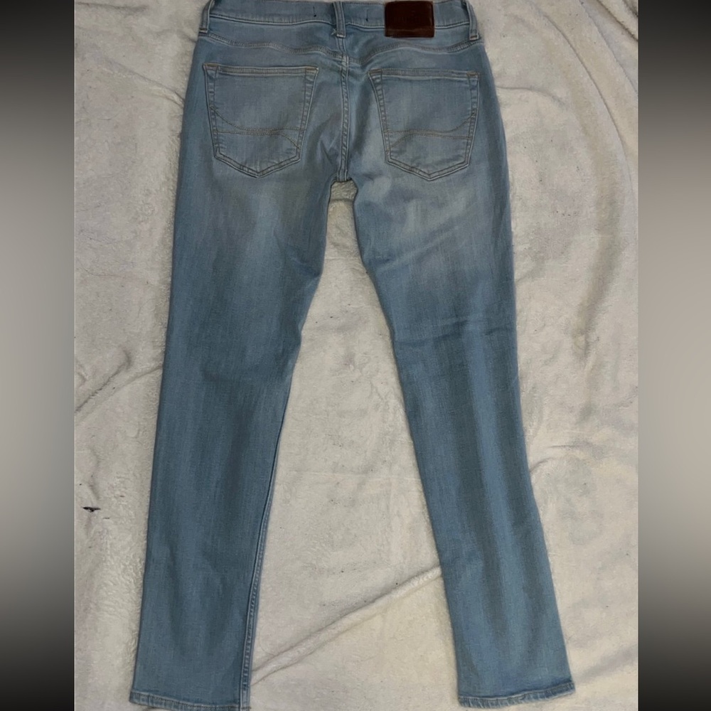 Hollister Blue Distressed Skinny Jeans Men’s Size 30x30 - Picture 4 of 6